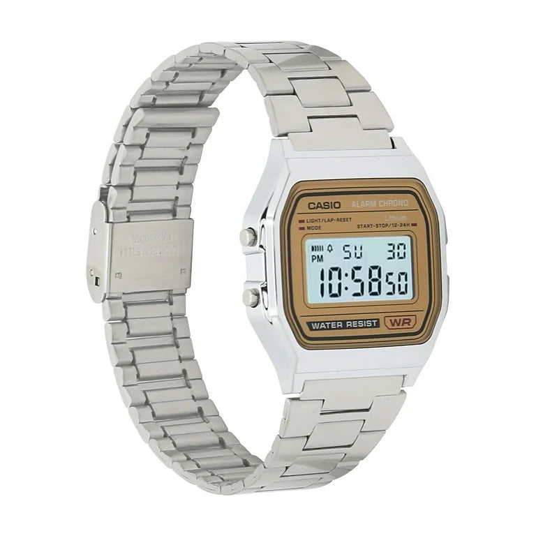 Unisex Silver Digital Vintage Casio A158WA 33mm