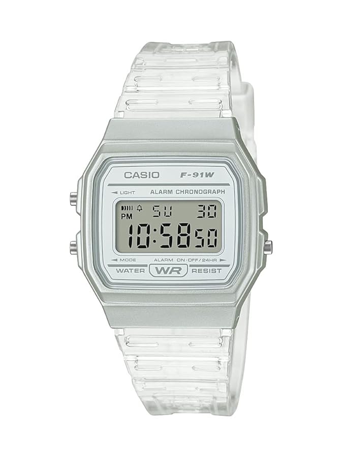 F-91WS-7CF White Translucent Digital Watch