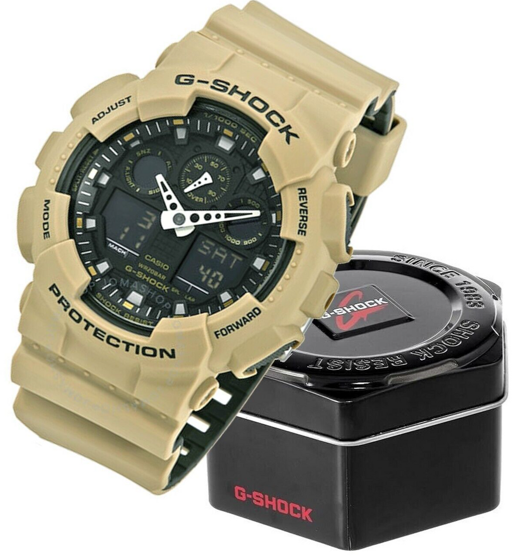 GA-100L-8ACR G-SHOCK Analog Digital Bi-Color Molding