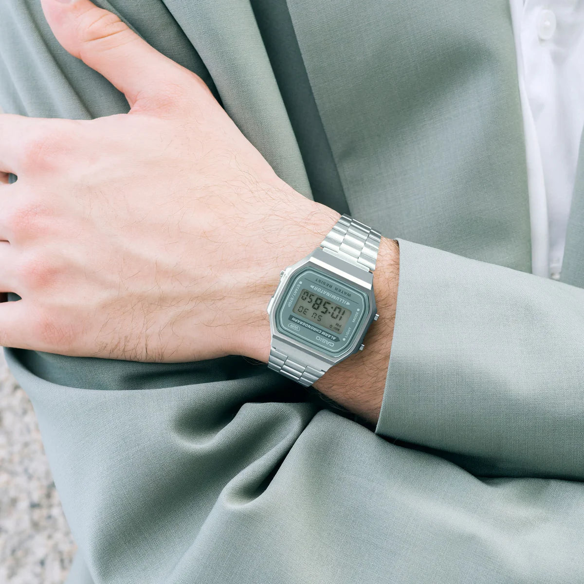 Casio Core Men A168WA-3AYD (Green Dial Vintage Metal)