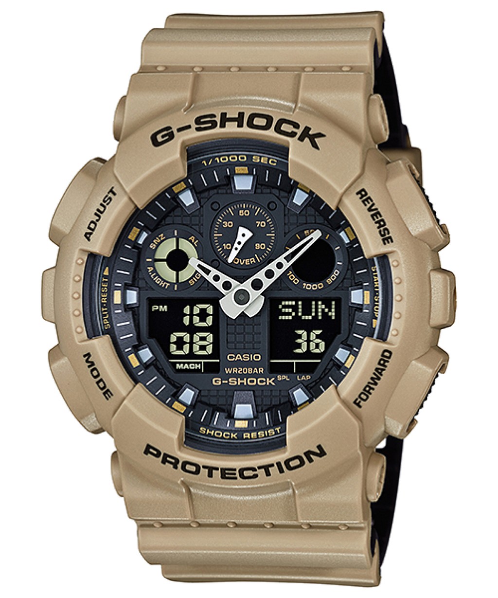 GA-100L-8ACR G-SHOCK Analog Digital Bi-Color Molding