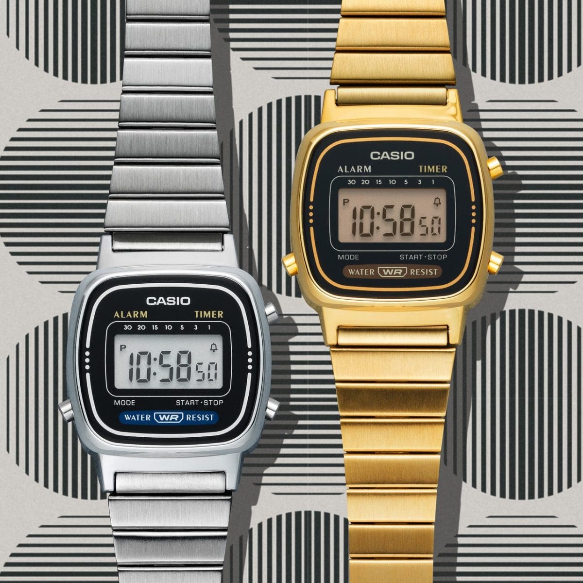 LA670WGA-1CR Gold Metal Vintage Watch