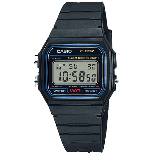 Casio F91W Series Digital Watch LED Light
