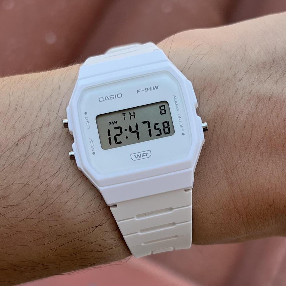 Casio F-91WB-7A (White / “Pop” Minimalist)