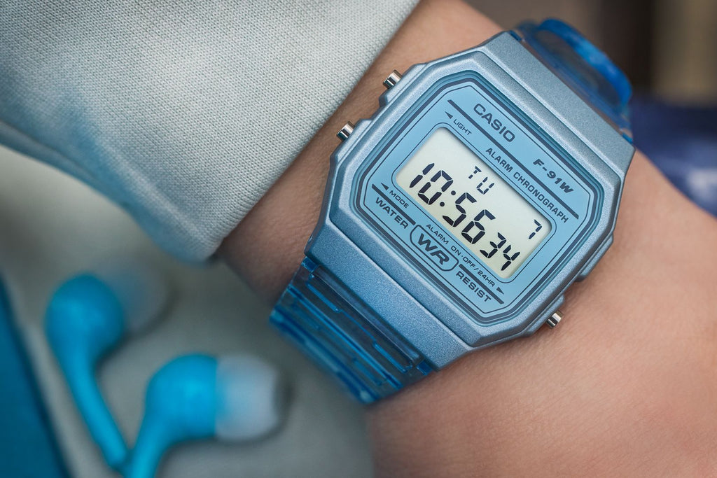F-91WS-2CF Blue Translucent Digital Watch