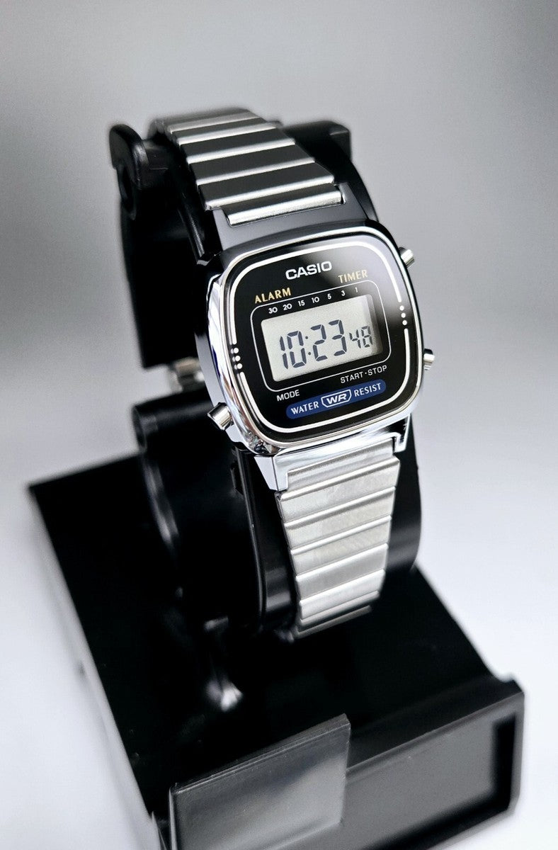 LA670WA-1WCB Silver Metal Digital Watch